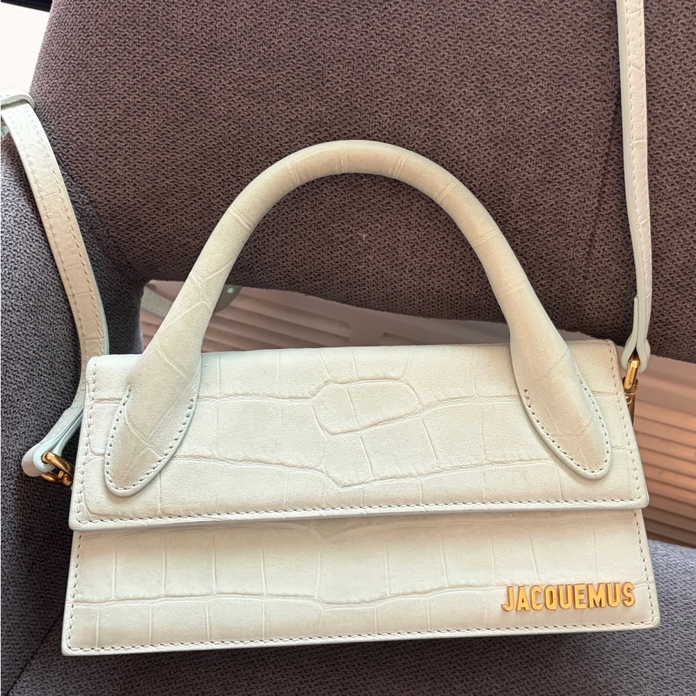 Jacquemus Light Green Croc-Embossed Women's Bag